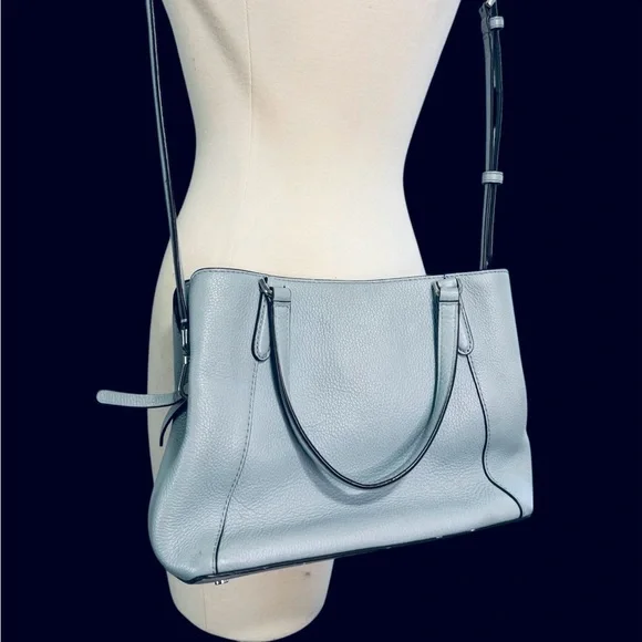 Kate Spade Jackson medium triple compartment satchel in powder blue - Picture 3 of 8